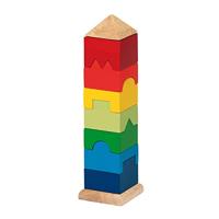 Goki houten stapel toren, 9dlg. - thumbnail