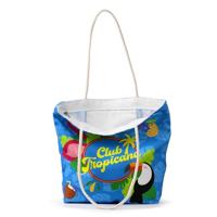 Flamingo Club Tropicana Canvas Strandtas - thumbnail