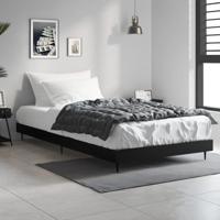 Bedframe bewerkt hout zwart 100x200 cm - thumbnail