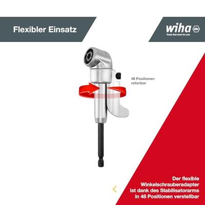 Wiha Haakse schroevendraaier met bithouder magnetisch 1/4" opzetstuk - thumbnail