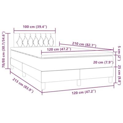 Boxspring met matras fluweel zwart 120x210 cm
