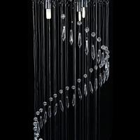 VidaXL Plafondlamp met kristallen kralen spiraal g9 zilverkleurig - thumbnail