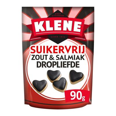 Klene Dropliefde Suikervrij 90 gr 12 zakjes Klene Dropliefde Suikervrij 90 gr 12 zakjes