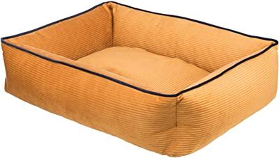 TRIXIE Bijzonder zacht en gezellig hondenbed Romy met antislip bodem, hoekig, 75 x 60 cm, oker - 37676