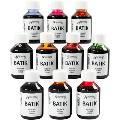 Schjerning Batikverf, diverse kleuren, 10x100 ml/ 1 doos
