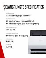 Canon imageFORMULA R30 Scanner met ADF + invoer voor losse vellen 600 x 600 DPI A4 Wit - thumbnail