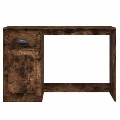 Bureau met lade 115x50x75 cm bewerkt hout gerookt eikenkleurig Bureau met lade 115x50x75 cm bewerkt hout gerookt eikenkleurig