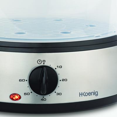 H.Koenig VAP10 stomerkoker 3 mand(en) Vrijstaand 800 W Zwart, Roestvrijstaal