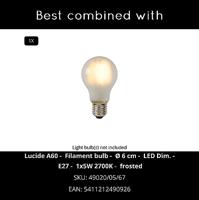 Lucide SHADI - Leeslamp - 1xE27 - Zwart - thumbnail