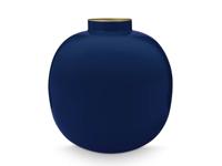 Pip Studio Metalen Vaas Donkerblauw 23 cm - thumbnail
