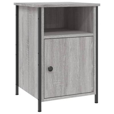 Nachtkastjes 2 st 40x42x60 cm bewerkt hout grijs sonoma eiken