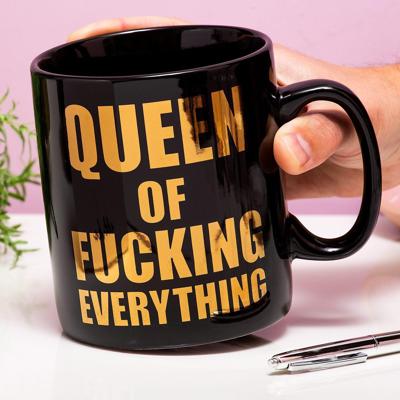 Queen of Fucking Everything Mok - 850 ml - Zwart Keramiek