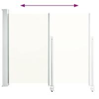 VidaXL Tuinscherm uittrekbaar 120x300 cm crèmekleurig - thumbnail