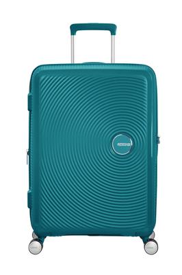 American Tourister trolley Soundbox Spinner 67 cm. Expandable donkergroen