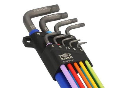 Bahco inbussleutelset 1.5 - 10 mm Stiftsleutels, zeskant, lang, gefosfateerd, gekleurd, metrisch - 9-delig - C1997LM/9P - thumbnail