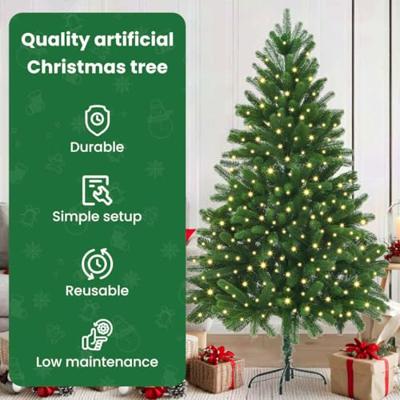 VidaXL Kerstboom met 300 led met standaard groen 180 cm pe