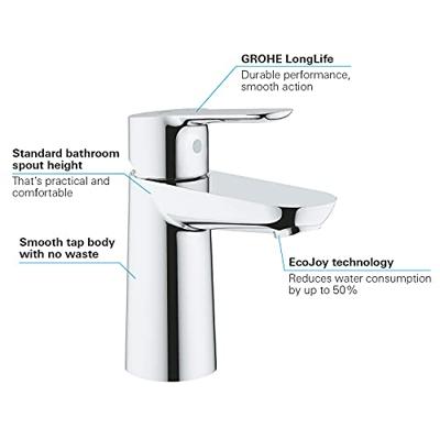 Wastafelmengkraan - GROHE - BauEdge - Eengreepsmengkraan - Maat S