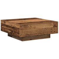 Salontafel Oud hout 80 x 80 x 31 cm Bewerkt hout - thumbnail