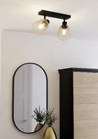 Eglo PlafondlampCoslada 2-lichts - goud met zwart - 900694 - thumbnail