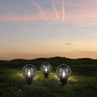 LED Tuin Priklamp Zwart - E27 Fitting - Spatwaterdicht IP44 - Ø200