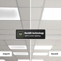 LED Paneel - 62x62 cm - 36 Watt - 4860lm (135lm/W) - 4000K neutraal wit - Flikkervrij - UGR19 - 5 jaar garantie - thumbnail