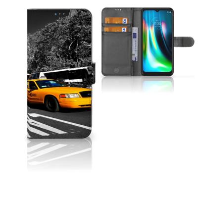 Motorola Moto G9 Play | E7 Plus | Flip Cover | New York Taxi