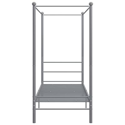 Hemelbedframe metaal grijs 90x200 cm