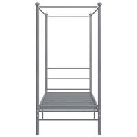 Hemelbedframe metaal grijs 90x200 cm - thumbnail