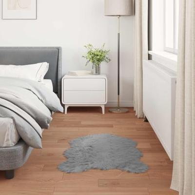 Nep Schapenvacht Tapijt Tafalla Grijs 80 x 120 cm Polyester