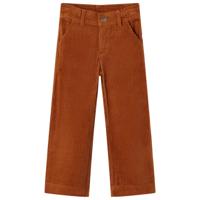 VidaXL Kinderbroek 116 ribfluweel cognackleurig - thumbnail
