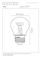 Lucide G45 - Filament lamp - Ø 4,5 cm - LED 3 StepDim (Memory) - E27 - 1x3W 2200K - Amber - thumbnail