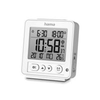 Hama digitale radiogestuurde lcd wekker rhodos wit - thumbnail