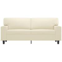 Tweezitsbank 140 cm kunstleer crmekleurig - thumbnail