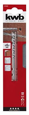 kwb 039660 Veredeld staal Steen-spiraalboor 1 stuks 6 mm Gezamenlijke lengte 100 mm Cilinderschacht 1 stuk(s)
