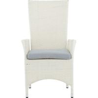 Nohr Verstelbare Tuinstoel 'Davinia' Wicker, kleur Wit - thumbnail