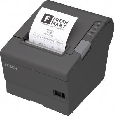 TM T88V - Kwitantieprinter - thermische lijn - Rol (8 cm) - tot 300 mm/sec - USB, serieel - donkergrijs