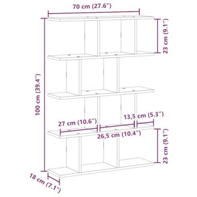 Wandschap kubus 12 vakken bewerkt hout wit - thumbnail