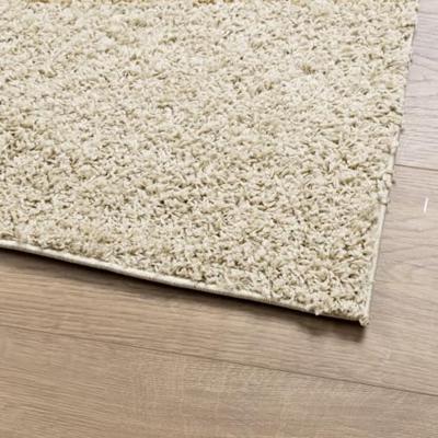 Vloerkleed shaggy hoogpolig modern 80x200 cm goudkleurig