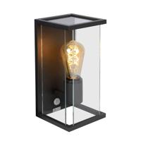 Lucide CLAIRE - Wandlamp Binnen/Buiten - 1xE27 - IP54 - Beweging & dag/nacht sensor - Antraciet - thumbnail
