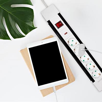 LogiLink LPS211 Stekkerdoos met schakelaar Zwart, Wit Randaarde stekker 1 stuk(s)