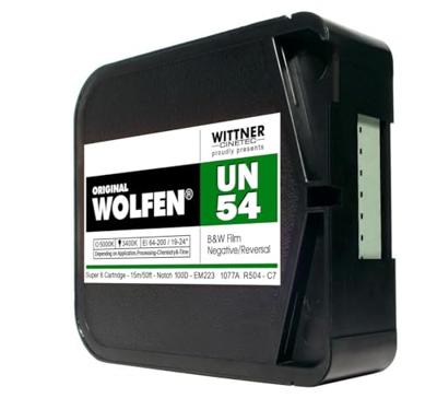 WOLFEN UN54 B+W Neg.Film Super 8, 15 m ISO 64-200