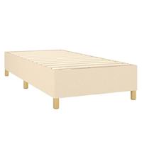Boxspring met matras stof crèmekleurig 90x190 cm - thumbnail