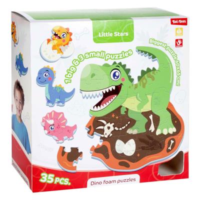 Toi-Toys Little stars foam vloerpuzzel dino, 36st.