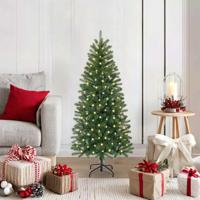 VidaXL Kunstkerstboom met 150 led met standaard groen 120 cm pe en pvc - thumbnail