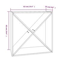 Wijnkast 62x25x62 cm massief grenenhout zwart - thumbnail