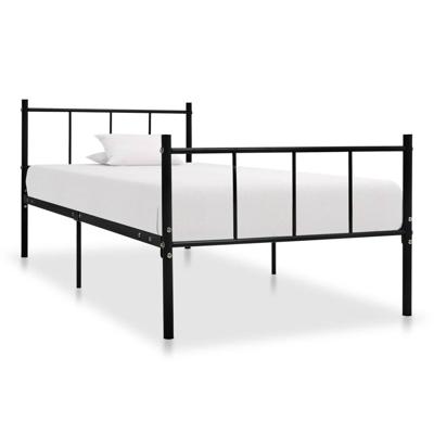 vidaXL Bedframe metaal zwart 90x200 cm vidaXL Bedframe metaal zwart 90x200 cm