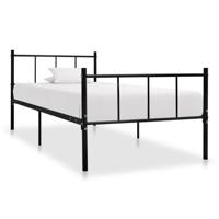 vidaXL Bedframe metaal zwart 90x200 cm - thumbnail