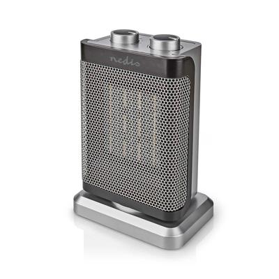 Keramische PTC-Ventilatorkachel | 1000 / 1500 W | 2 Verwarmingsmodi | Instelbare thermostaat | Draait automatisch | Oververhittingsbeveiliging | Omvalpreventie