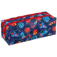 Gerimport etui Raket junior 22 x 8 cm polyester blauw - thumbnail