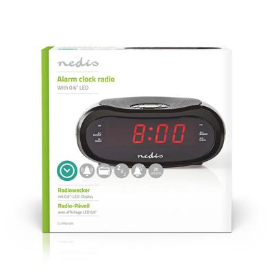 Digitale Wekkerradio met rood display